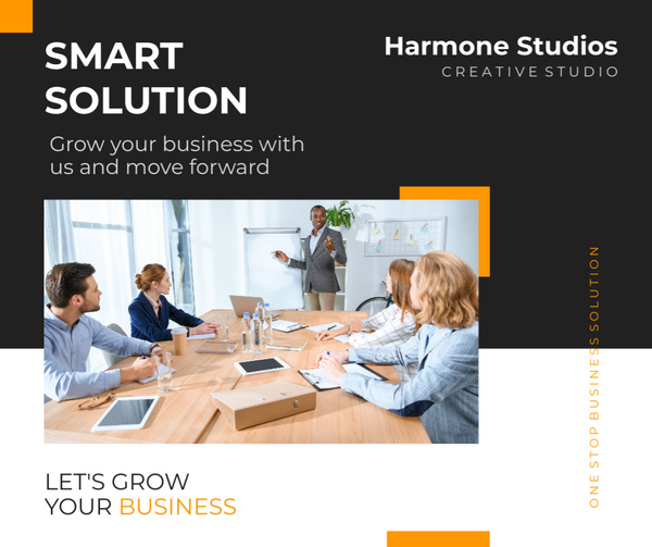 Marketing Agency Ad with Smart Solutions for Business