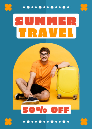 Summer Camping Travel Flayer Design Template