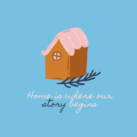 Platilla de diseño Cute Citation about Home Instagram