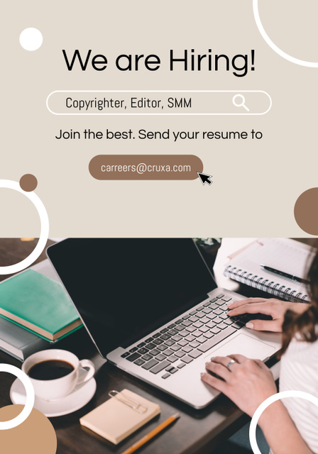 Editor and Copywriter Vacancies  Poster 28x40in Design Template
