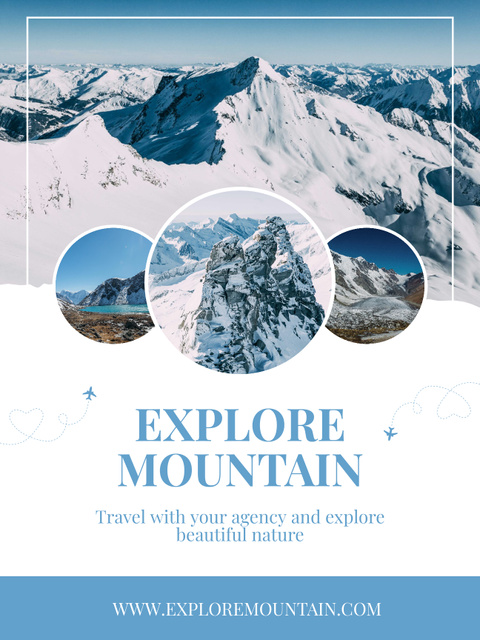 Mountain Hiking Tour Poster US Design Template