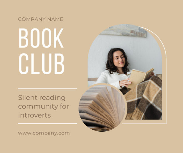 Book Club Ad Facebook Πρότυπο σχεδίασης