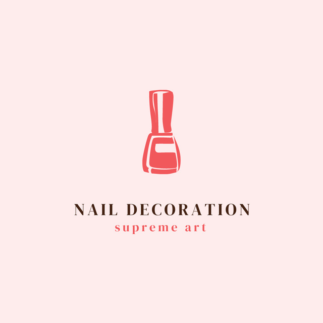 Innovative Nail Studio Services Offered Logo Design Template