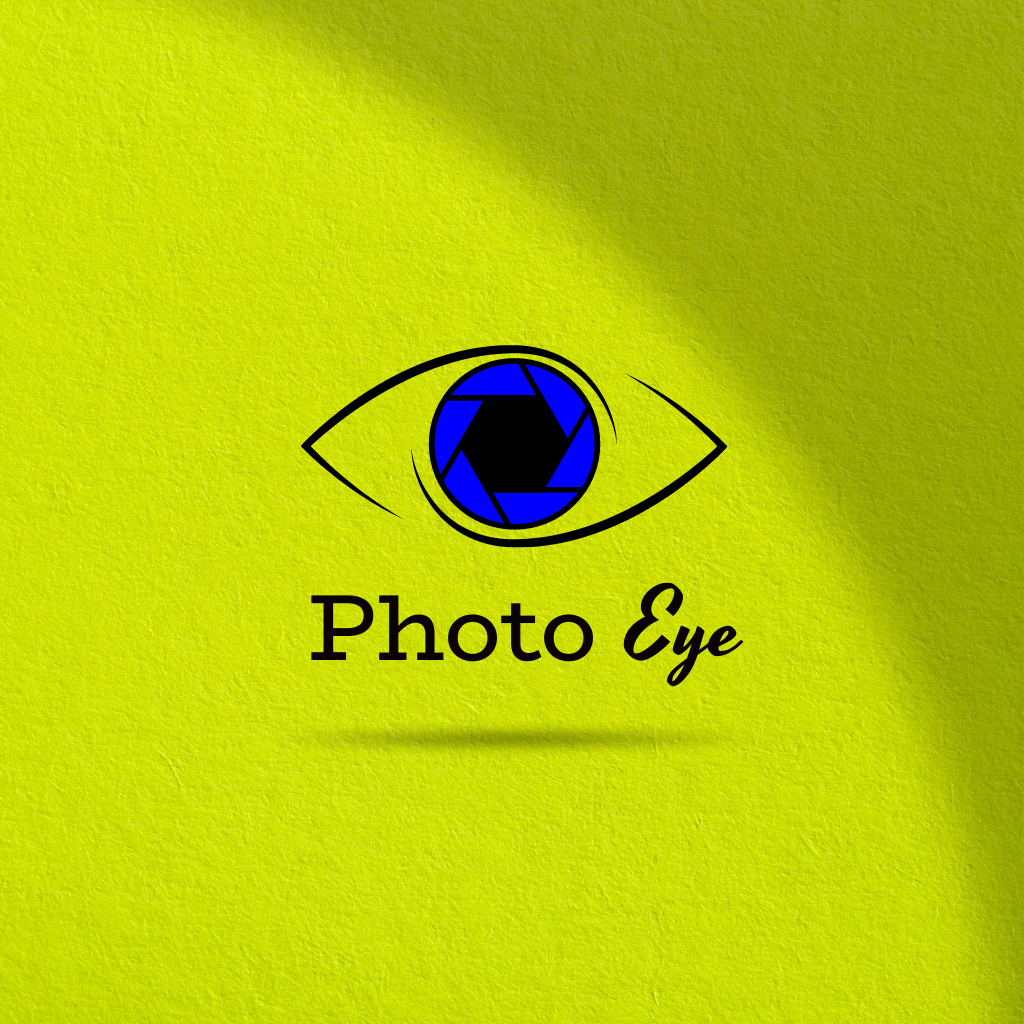 Photography Services Offer with Creative Eye Illustration Logo Šablona návrhu