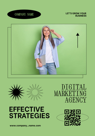 Digital Services Ad Poster 28x40in – шаблон для дизайна
