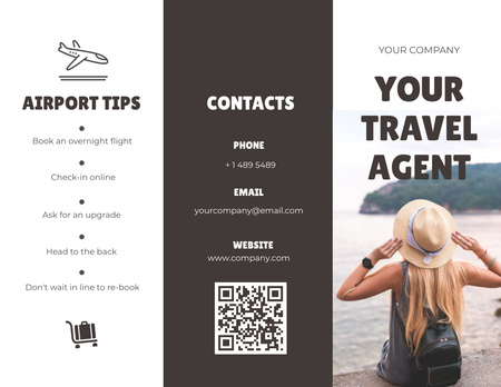 Services of Travel Agent Brochure 8.5x11in Design Template