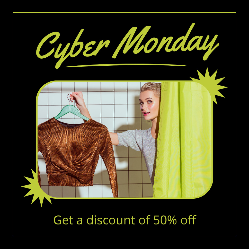 Cyber Monday Fashion Shopping Instagram Design Template