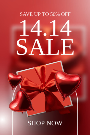 Valentine's Day Holiday Discount Offer Pinterest Design Template