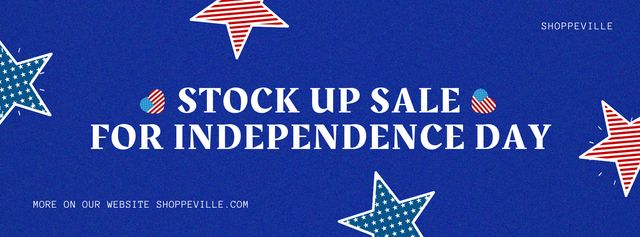 Designvorlage Sale Offer on USA Independence Day für Facebook Video cover