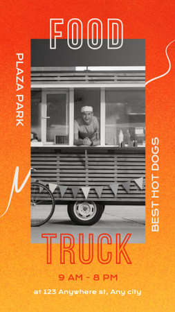 Designvorlage street food truck anzeige für Instagram Story
