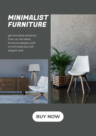 Minimalist Furniture Offer Poster Modelo de Design