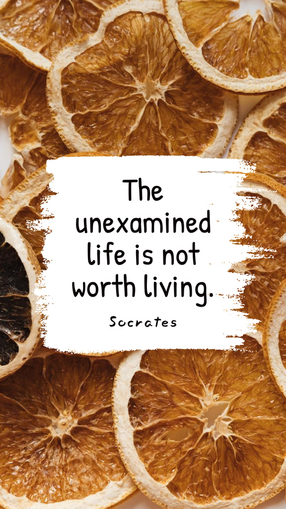 Inspirational and Motivational Phrase with Oranges Instagram Story – шаблон для дизайну