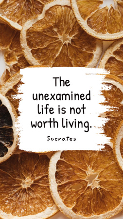 Platilla de diseño Inspirational and Motivational Phrase with Oranges Instagram Story