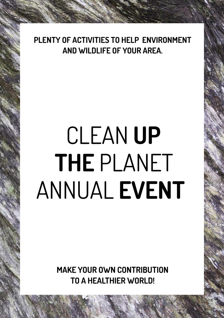 Plantilla de diseño de Clean up the Planet Annual Event For Everyone Poster 