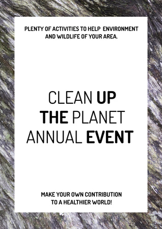 Modèle de visuel Clean up the Planet Annual event - Poster