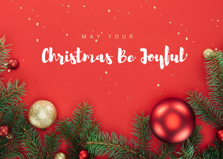 May Your Christmas Be Joyful Card Šablona návrhu