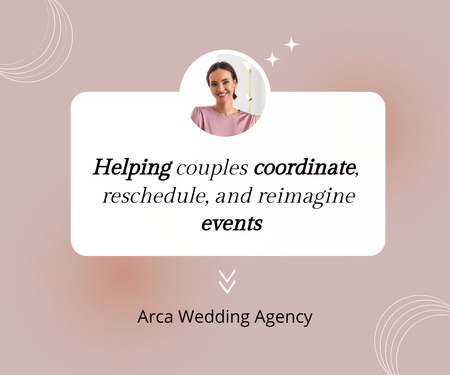 Wedding Agency Announcement Large Rectangle Πρότυπο σχεδίασης