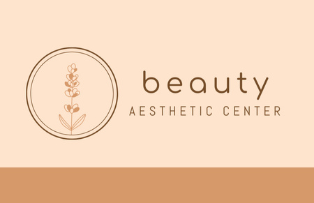 Beauty Salon Services Offer Business Card 85x55mm Design Template