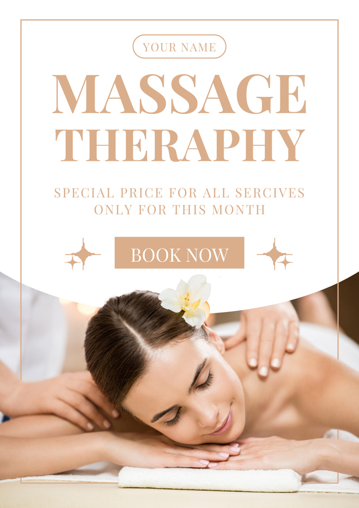 Special Offer for All Massage Services Poster tervezősablon