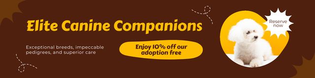 Ontwerpsjabloon van Twitter van Elite Companion Adoption Discount Offer