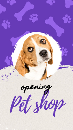 Pet Shop Opening Announcement Instagram Story Modelo de Design
