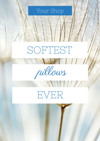 Platilla de diseño Softest Pillows With Tender Dandelion Seeds Postcard A6 Vertical