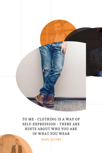 Ontwerpsjabloon van Pinterest van Citation about clothing
