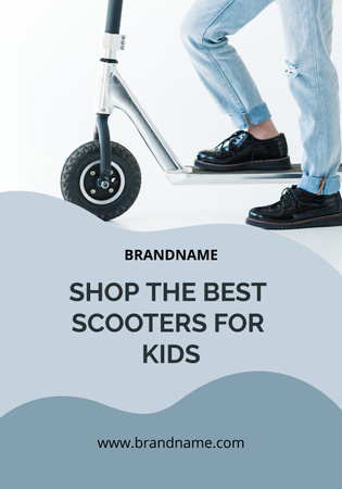 Advertising Best Scooters For Kids Poster 28x40in Šablona návrhu