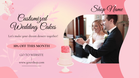 Customized Cakes For Wedding With Discount Full HD video Design Template