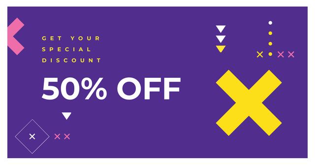 Special Discount Offer on Purple Facebook AD Design Template
