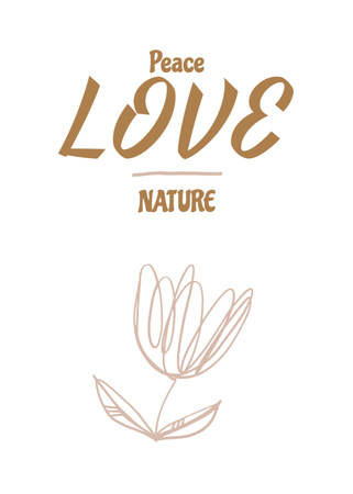 Eco Concept about Nature Postcard 5x7in Vertical Design Template