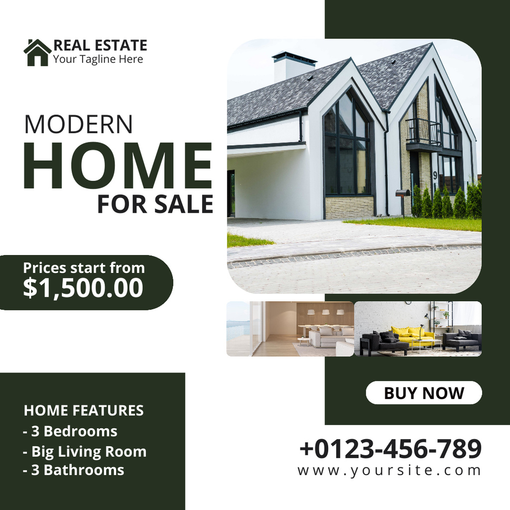 Designvorlage Modern Home Sale Ad für Instagram