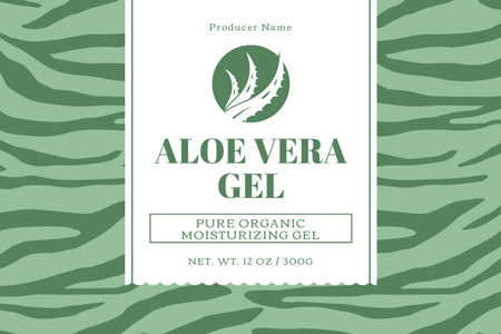 Organic Aloe Vera Gel Label Design Template