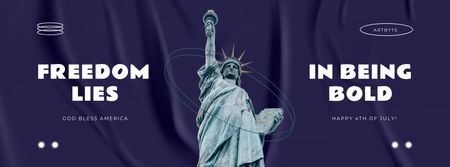 Plantilla de diseño de USA Independence Day Celebration Announcement Facebook Video cover 