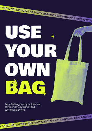 Platilla de diseño Eco Concept with Bag Poster
