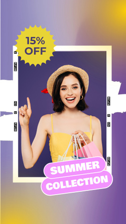 Platilla de diseño Awesome Outfits Collection With Discount For Summer Instagram Video Story