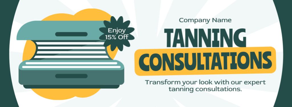Discount on Consultation at Tanning Salon Facebook coverデザインテンプレート