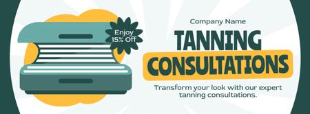 Discount on Consultation at Tanning Salon Facebook cover Design Template