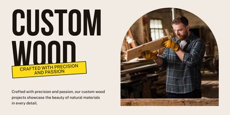 Nature Material In Exceptional Carpentry Service Twitter Design Template