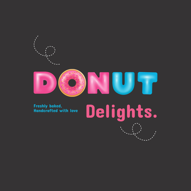 Fresh Baked Goods Sale at Donut Shop Animated Logoデザインテンプレート