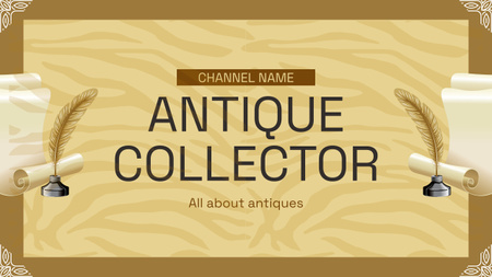 Antique Collector Vlogger Episode About Collectibles Youtube Design Template