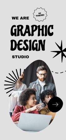 Graphic Design Studio Ad Flyer DIN Large Design Template