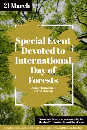 International Day of Forests Event Tall Trees Tumblr Šablona návrhu