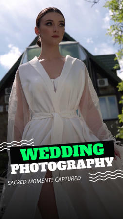 Designvorlage Hochzeitsfotografiedienste bieten Outdoor an für TikTok Video
