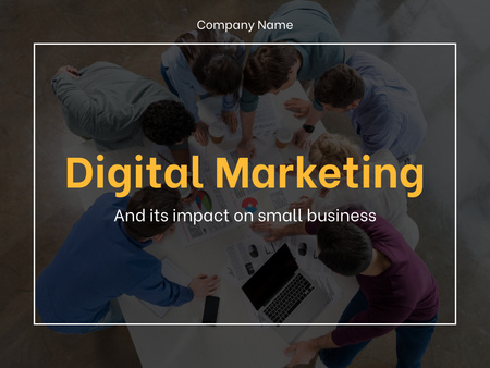 Modèle de visuel L'impact du marketing numérique sur le développement des affaires - Presentation