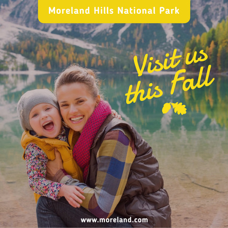 Template di design Mother and daughter travelling to National park Instagram AD