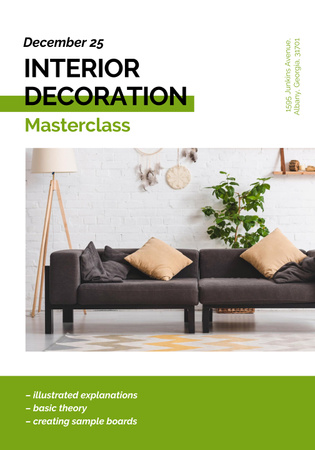 Plantilla de diseño de Masterclass de decoración de interiores Poster 28x40in 