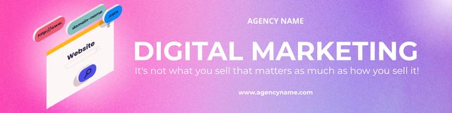 Modèle de visuel Client-focused Digital Marketing Agency Services Promotion In Gradient - LinkedIn Cover