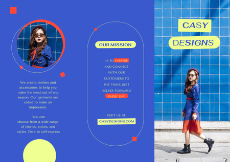 Template di design Announcement of New Collection of Stylish Clothing for Women Brochure Din Large Z-fold