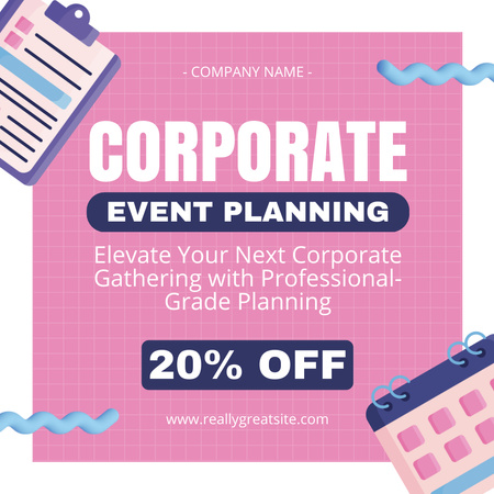 Plantilla de diseño de Planificación de eventos corporativos con especialistas de nivel profesional Instagram 